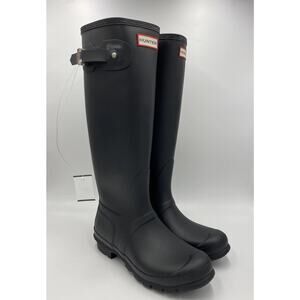 NEW Hunter Original Tall Waterproof Rain Boots Black Women's 9 M WFT1000RMA